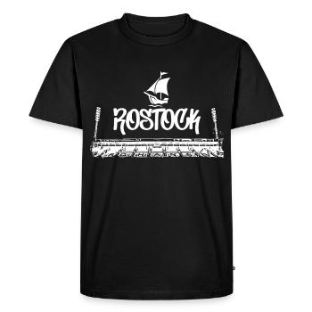 Rostock Forever - Men's Premium Organic T-Shirt - black - Front - Nico (187cm)