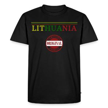 Fierté lituanienne, j’adore la Lituanie - T-shirt Premium bio Homme - noir - Devant - Nico (187cm)