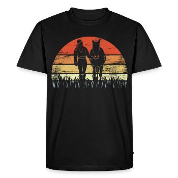 Cavalier d’époque - T-shirt Premium bio Homme - noir - Devant - Nico (187cm)