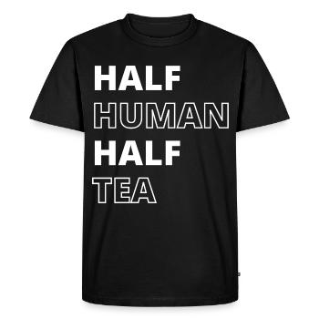 Funny Tea Lover Quote - Men's Premium Organic T-Shirt - black - Front - Nico (187cm)