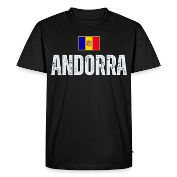 Drapeau d’Andorre, fierté andorrane - T-shirt Premium bio Homme - noir - Devant - Nico (187cm)