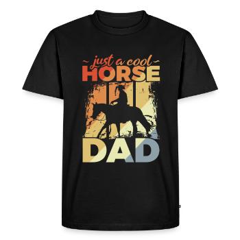 Cool Horse Dad - T-shirt Premium bio Homme - noir - Devant - Nico (187cm)
