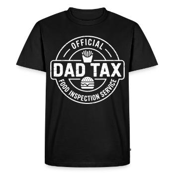Official Dad Tax Funny Food Inspector Design - T-shirt Premium bio Homme - noir - Devant - Nico (187cm)