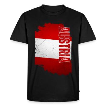 Drapeau autrichien vertical, fierté autrichienne - T-shirt Premium bio Homme - noir - Devant - Nico (187cm)