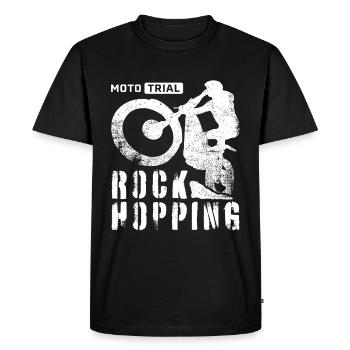 Rock Hopping – Moto Trial Bike Rider - T-shirt Premium bio Homme - noir - Devant - Nico (187cm)