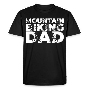 Père VTT - T-shirt Premium bio Homme - noir - Devant - Nico (187cm)