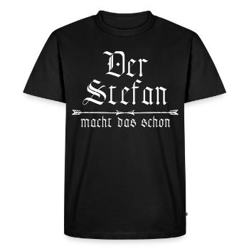 Stefan is already doing it - Men's Premium Organic T-Shirt - black - Front - Nico (187cm)