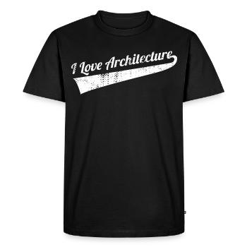 Architecture Love - Men's Premium Organic T-Shirt - black - Front - Nico (187cm)