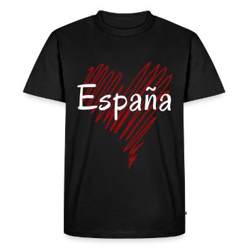 J’aime l’Espagne, la fierté espagnole - T-shirt Premium bio Homme - noir - Devant - Nico (187cm)