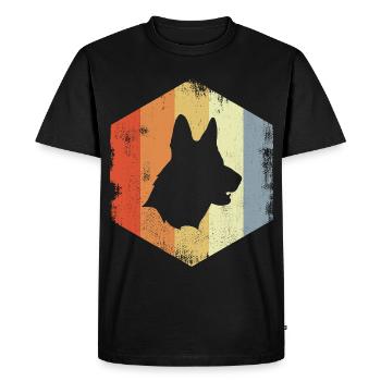 Berger allemand vintage - T-shirt Premium bio Homme - noir - Devant - Nico (187cm)