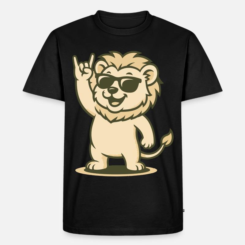 Rock ’n’ Roar - Männer Premium Bio T-Shirt - Schwarz