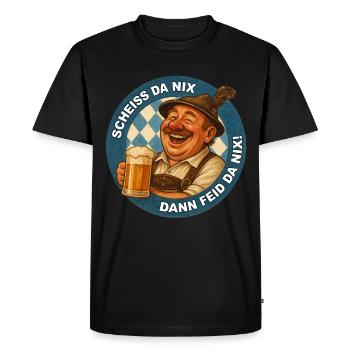 FUCK THERE NOTHING THEN FEIDE THERE NOTHING! - Men's Premium Organic T-Shirt - black - Front - Nico (187cm)