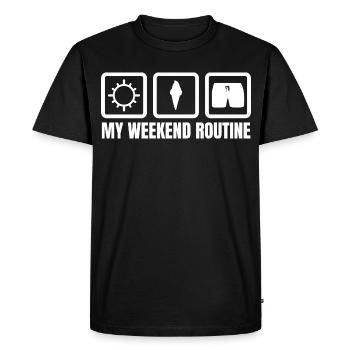Amateur de crème glacée - T-shirt Premium bio Homme - noir - Devant - Nico (187cm)