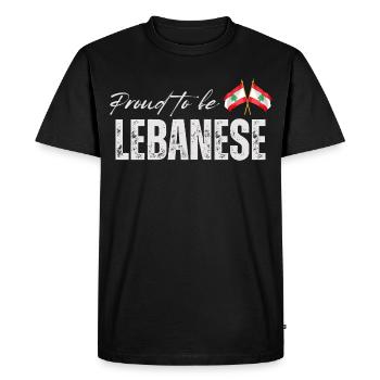 Lebanese proud, I love Lebanon - Men's Premium Organic T-Shirt - black - Front - Nico (187cm)