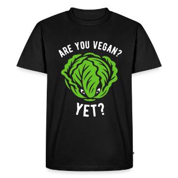 Salade - Êtes-vous végétalien ? Encore? - Régime végétalien - T-shirt Premium bio Homme - noir - Devant - Nico (187cm)
