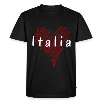 I love Italy, Italian pride - Men's Premium Organic T-Shirt - black - Front - Nico (187cm)