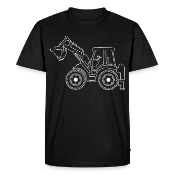 Excavator - Men's Premium Organic T-Shirt - black - Front - Nico (187cm)