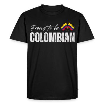 Fier Colombien, j’adore la Colombie - T-shirt Premium bio Homme - noir - Devant - Nico (187cm)