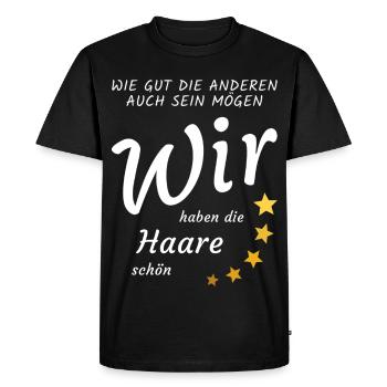 Aussi bons que soient les autres, les cheveux sont beaux - T-shirt Premium bio Homme - noir - Devant - Nico (187cm)
