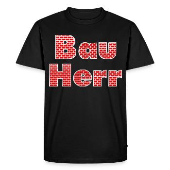 Brick wall builder - Men's Premium Organic T-Shirt - black - Front - Nico (187cm)