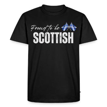 Fier Ecossais, j’adore l’Ecosse - T-shirt Premium bio Homme - noir - Devant - Nico (187cm)