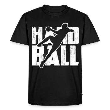 Handball amusant - T-shirt Premium bio Homme - noir - Devant - Nico (187cm)