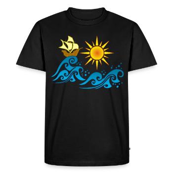 Voyage pour un monde meilleur - T-shirt Premium bio Homme - noir - Devant - Nico (187cm)