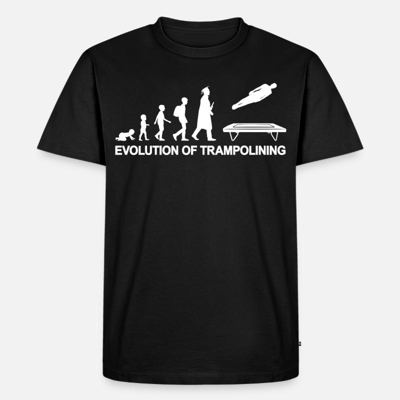 Evolution Trampolinist - Männer Premium Bio T-Shirt - Schwarz