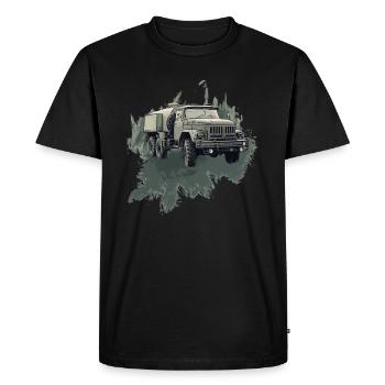 ZIL 131 – Ikone der Straße - Männer Premium Bio T-Shirt - Schwarz - Vorne - Nico (187cm)