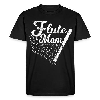 Maman joueuse de flûte - T-shirt Premium bio Homme - noir - Devant - Nico (187cm)
