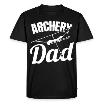Archer father - Men's Premium Organic T-Shirt - black - Front - Nico (187cm)