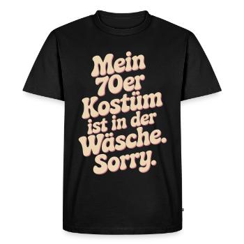 Costume Is In The Lingerie Années 70 Fête Années 70 - T-shirt Premium bio Homme - noir - Devant - Nico (187cm)