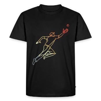 Croquis de cricket Look vintage - T-shirt Premium bio Homme - noir - Devant - Nico (187cm)
