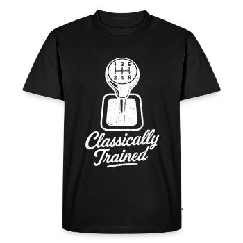 Retro Stick Driver Classically Trained Manual - T-shirt Premium bio Homme - noir - Devant - Nico (187cm)