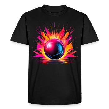 Bowling - Men's Premium Organic T-Shirt - black - Front - Nico (187cm)