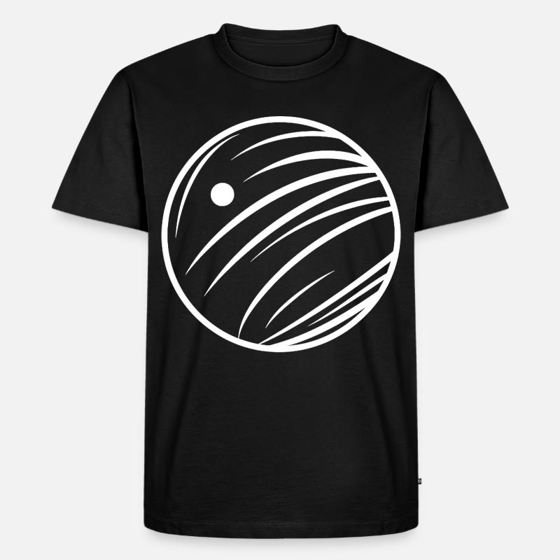 Bowling Skizze - Männer Premium Bio T-Shirt - Schwarz