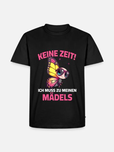 Bunte Schmetterlingsmotive mit Spaßschrift - Männer Premium Bio T-Shirt - Schwarz