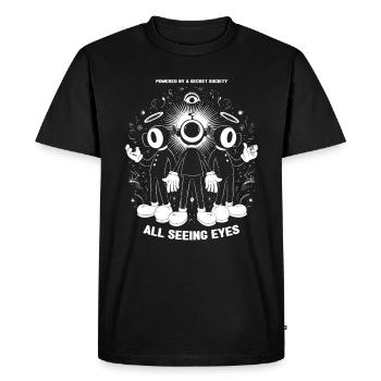 Voir les yeux - T-shirt Premium bio Homme - noir - Devant - Nico (187cm)
