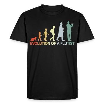 Flûte Vintage Evolution - T-shirt Premium bio Homme - noir - Devant - Nico (187cm)