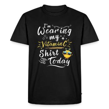 Lunettes de soleil Citron amusantes : Positivité pour la santé - T-shirt Premium bio Homme - noir - Devant - Nico (187cm)