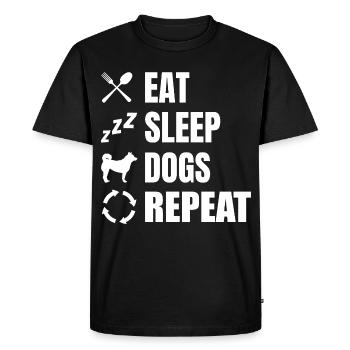 Eat Sleep Dogs Repeat - Men's Premium Organic T-Shirt - black - Front - Nico (187cm)