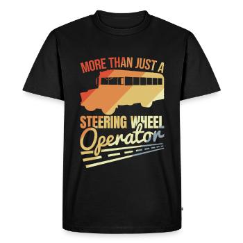 Plus qu’un simple chauffeur de bus - T-shirt Premium bio Homme - noir - Devant - Nico (187cm)