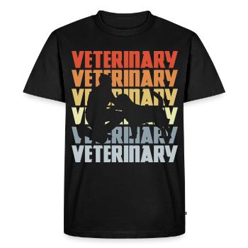 Vintage Vet - Men's Premium Organic T-Shirt - black - Front - Nico (187cm)