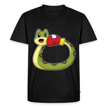 Snake Boxer Boxing Gloves Boxing - Men's Premium Organic T-Shirt - black - Front - Nico (187cm)