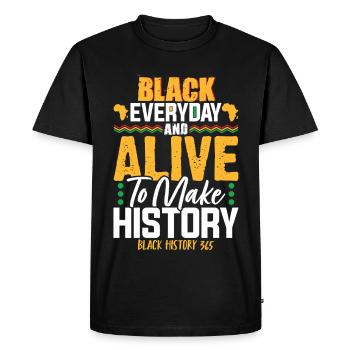 Black History Month Inspirational Design - Men's Premium Organic T-Shirt - black - Front - Nico (187cm)