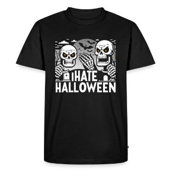 Conception de squelette d’Halloween gothique foncé - T-shirt Premium bio Homme - noir - Devant - Nico (187cm)