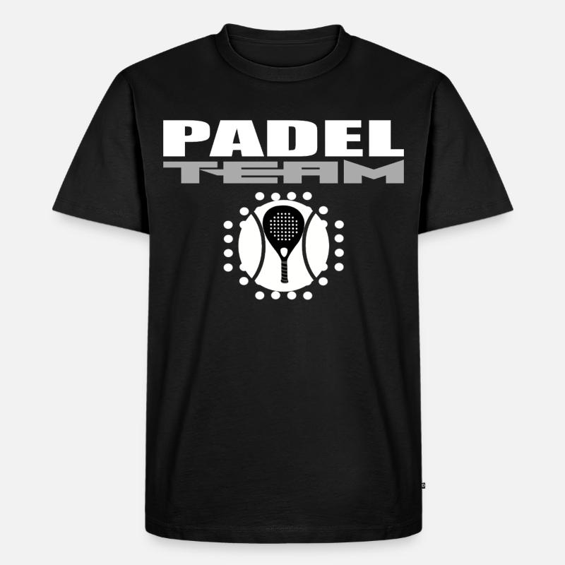 Padelschläger-Design mit modernem Stil - Männer Premium Bio T-Shirt - Schwarz