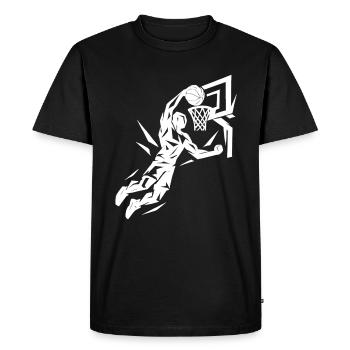 Basketball Slam Dunk Throw Player Dunking Gift - Men's Premium Organic T-Shirt - black - Front - Nico (187cm)