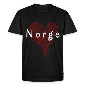 I love Norway, heart Norway - Men's Premium Organic T-Shirt - black - Front - Nico (187cm)