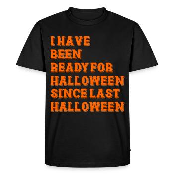 Je suis prêt pour l’Halloween - T-shirt Premium bio Homme - noir - Devant - Nico (187cm)